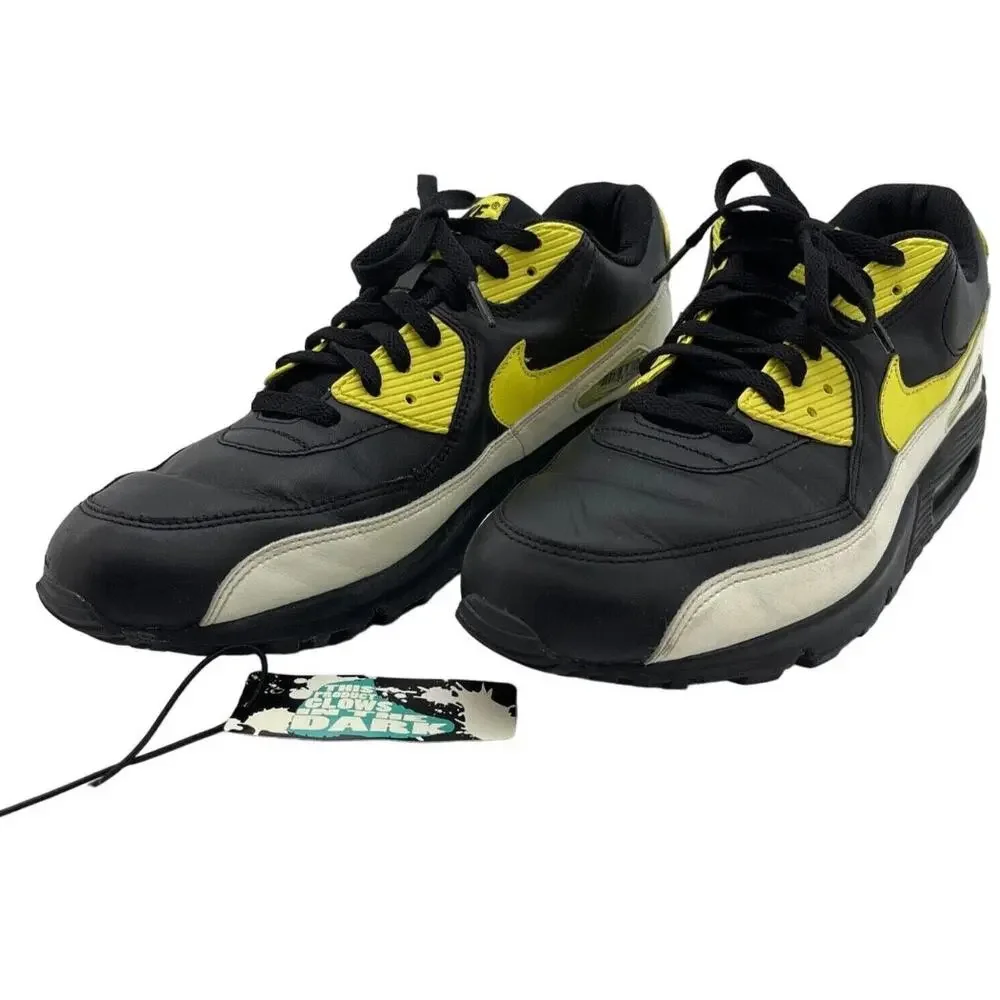 Nike Air Max 90 PRM Black Volt Yellow Glow In The Dark Men's Shoes sz 11.5 RARE
